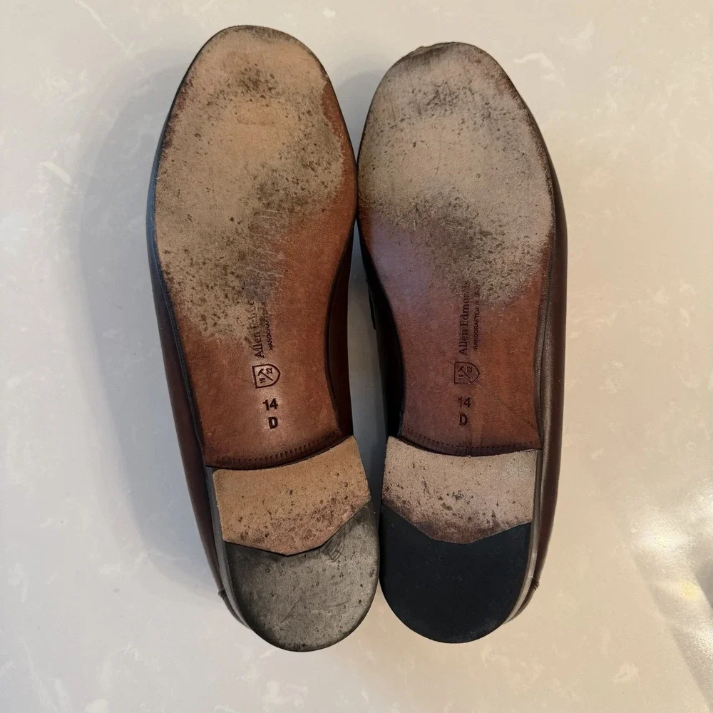 Allen Edmonds Men's Brown Tassel Loafers Size 14 D Made In Italy